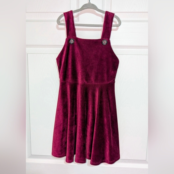 Beautees Other - beautees Burgundy Stretchy Corduroy Dress -Sz 7